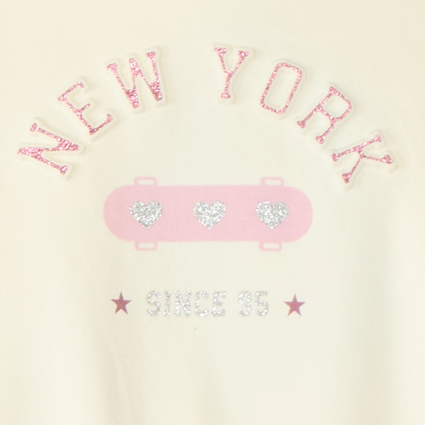 Ensemble de jogging fille bicolore avec paillettes 