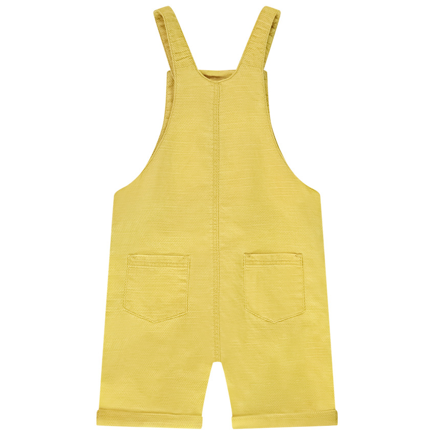 Salopette courte en toile avec broderie pour bébé garçon 