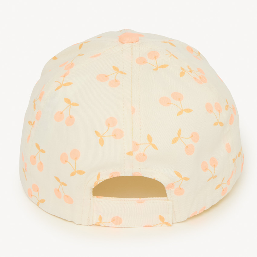 Casquette en twill motif cerise pour bébé fille 