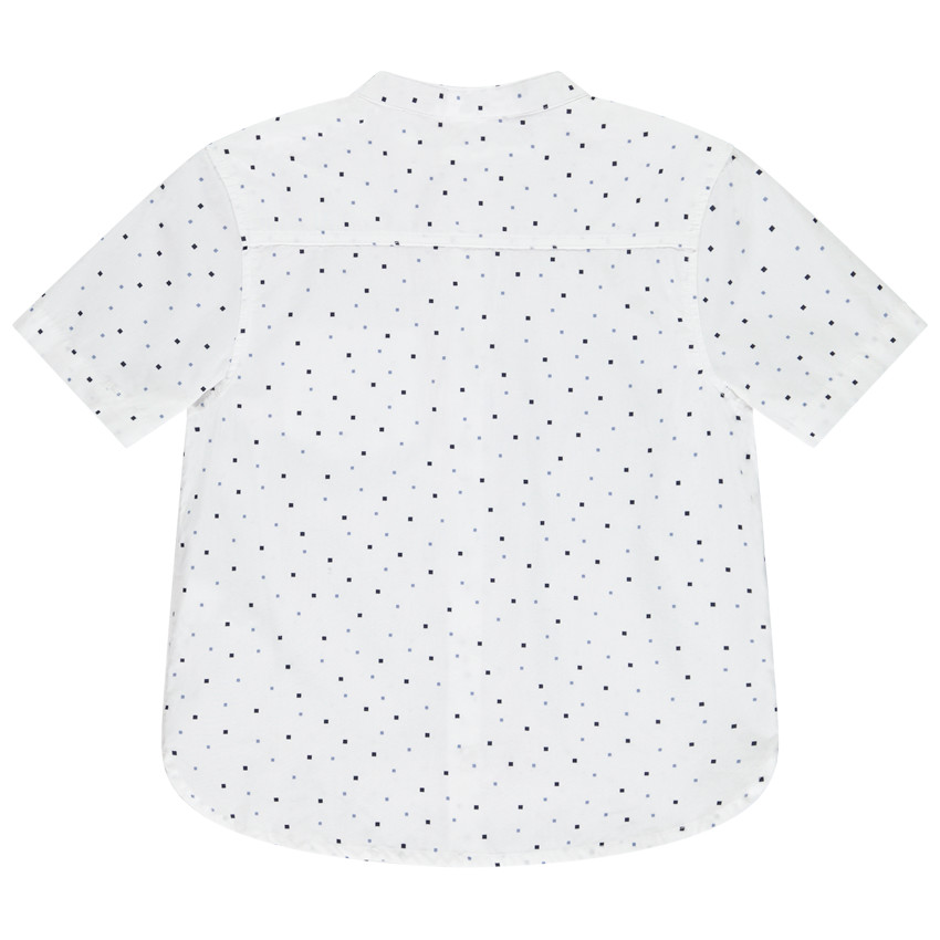 Chemise manches courtes imprimé carrés avec mouchoir pour garçon 