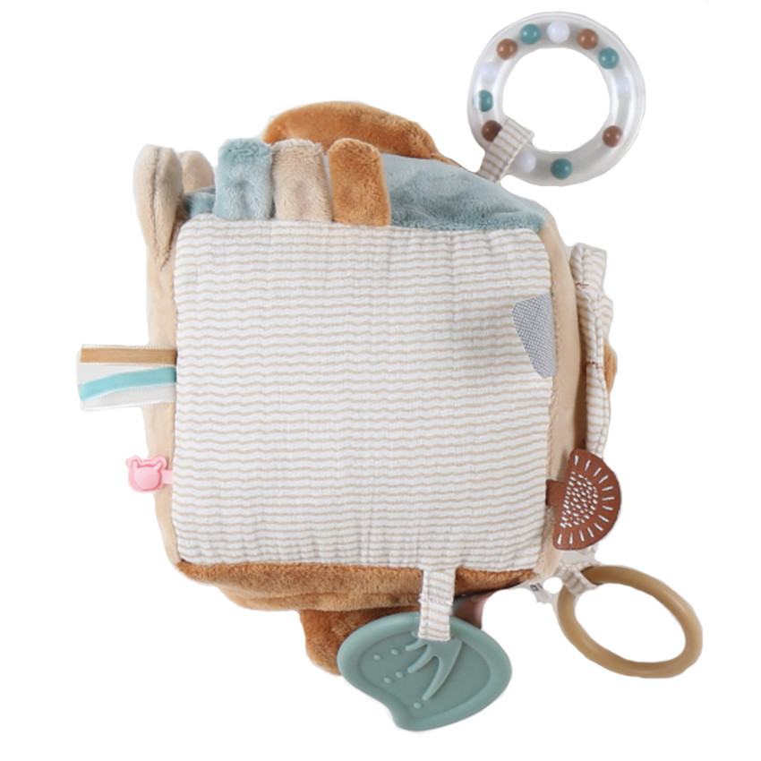 Cube d'activités 1er âge en veloudoux - Babou & Kendi 