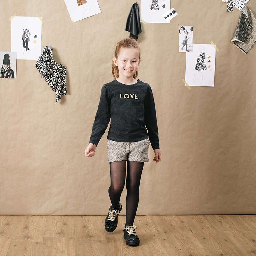 Short à chevrons en jacquard 
