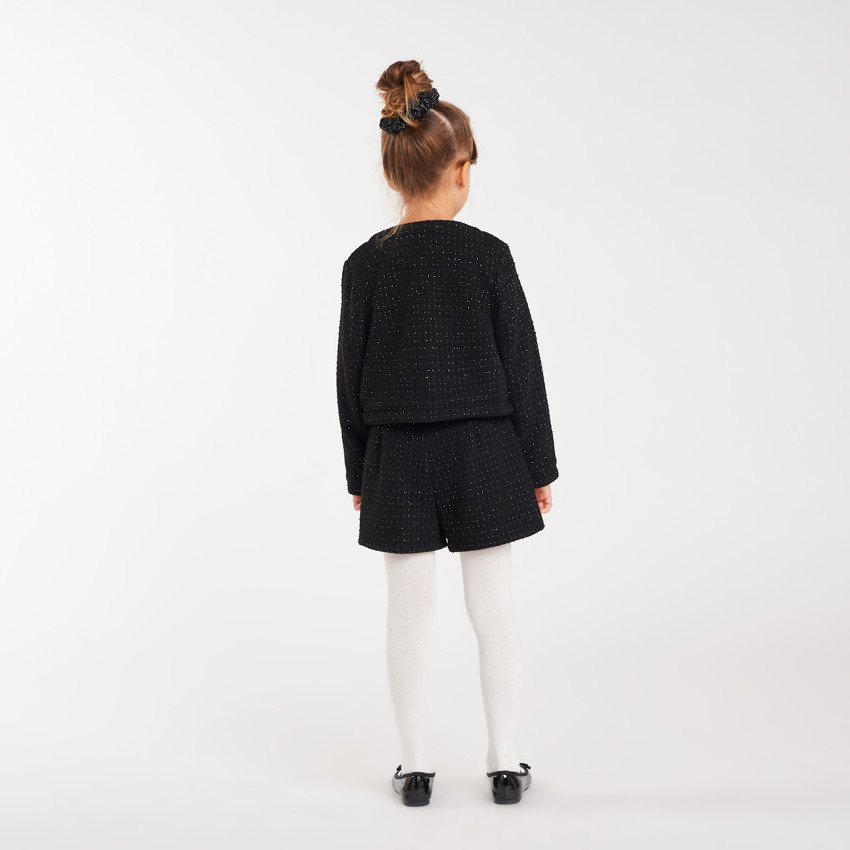 Veste tailleur scintillante en maille fantaisie fille 