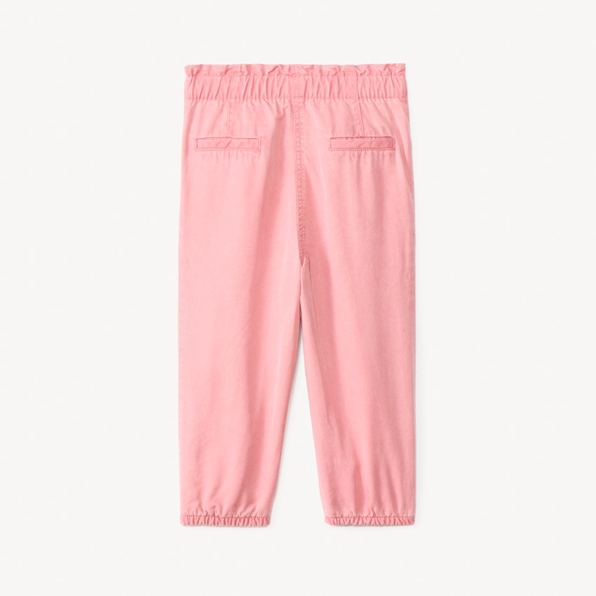 Pantalon en toile unie doublée pour bébé fille 