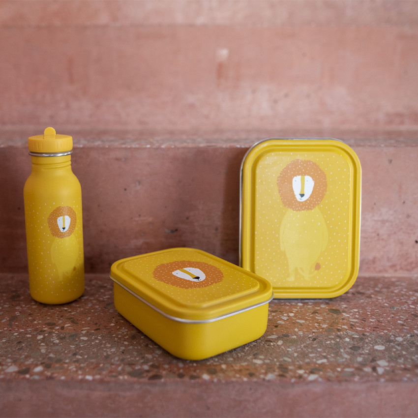 Lunchbox compartimentée en inox Mr. Lion jaune 