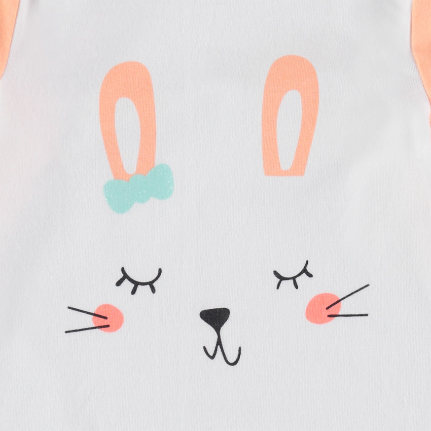 Ensemble de naissance avec pyjama body et bonnet print lapin 
