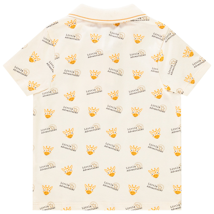 Polo manches courtes motifs girafe pour bébé garçon 