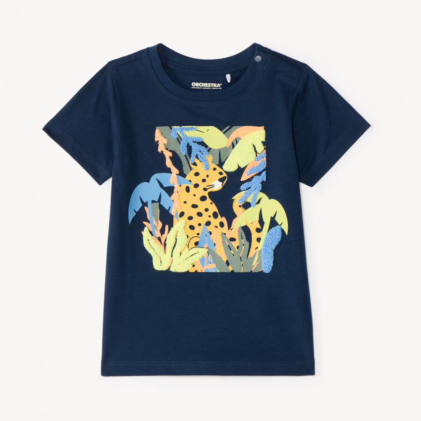T-shirt manches courtes imprimé léopard pour bébé garçon  