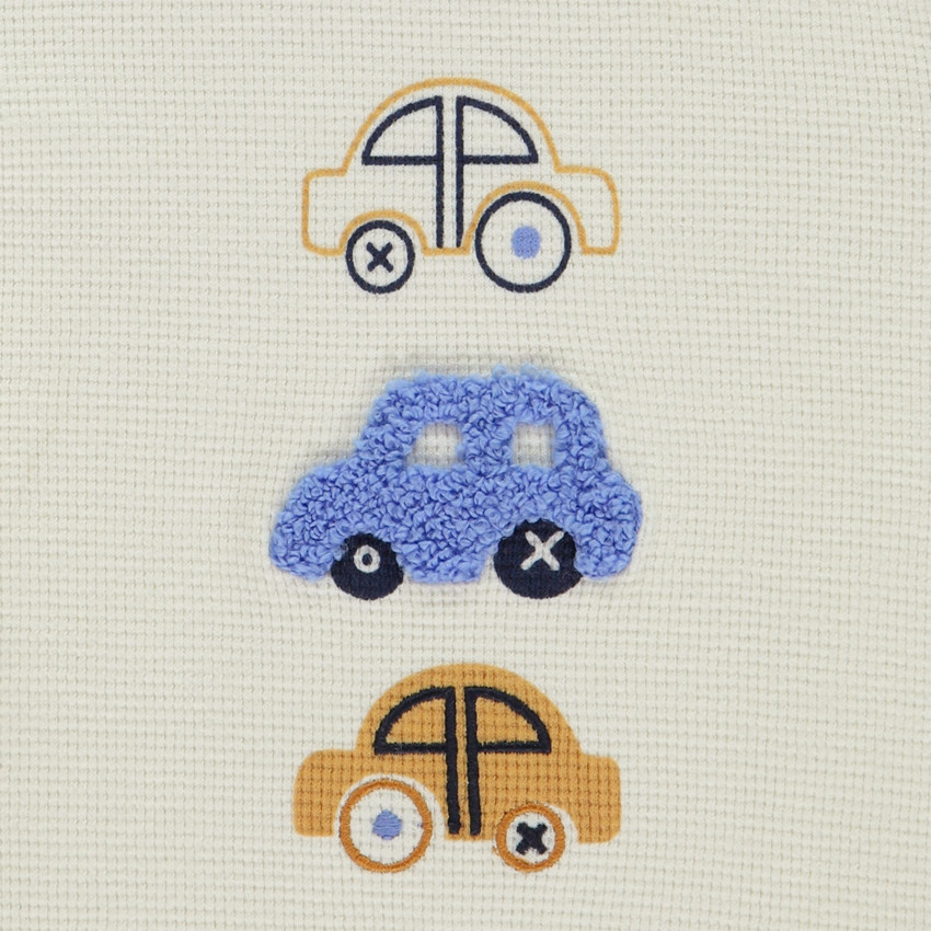 T-shirt manches longues effet nid d'abeille pour bébé garçon 