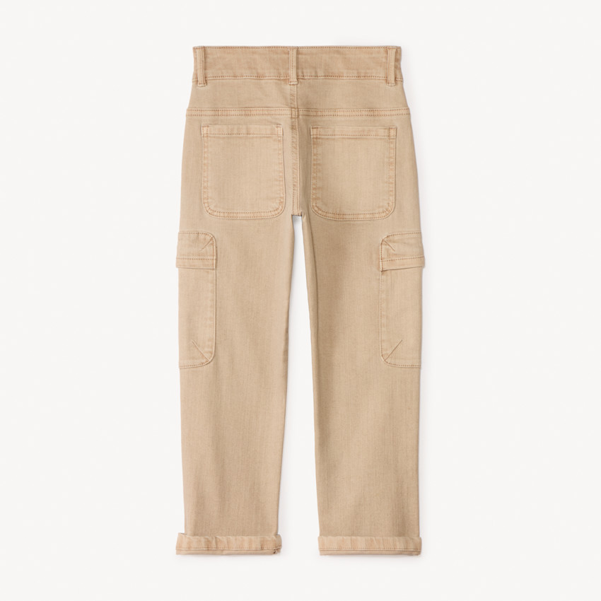 Jean droit teint à poches cargo pour garçon 