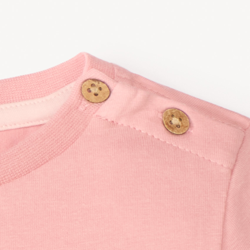 T-shirt manches courtes avec broderie cœur pour bébé fille 