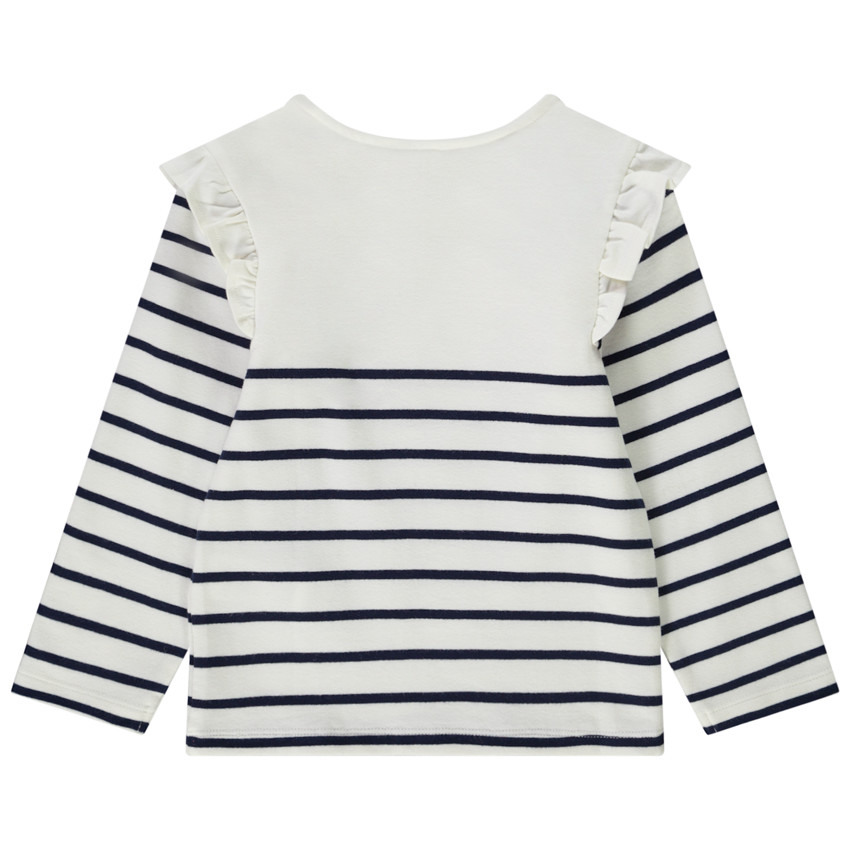 T-shirt manches longues esprit marinière pour bébé fille 