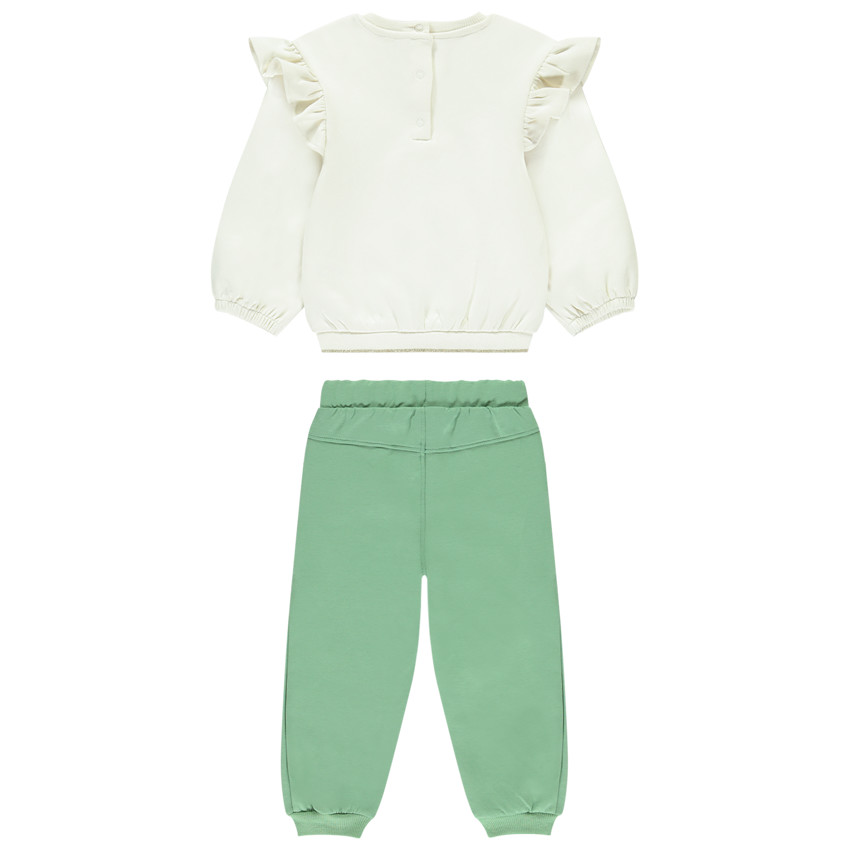 Ensemble jogging à sweat brodé pour bébé fille 
