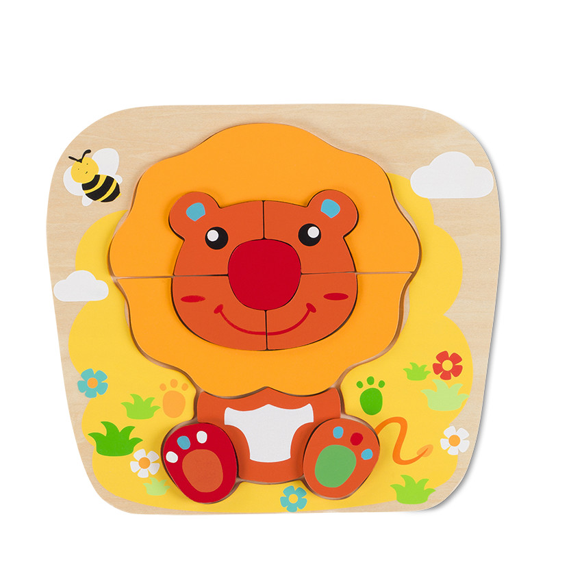 Puzzle Lion - Orange/Rouge 