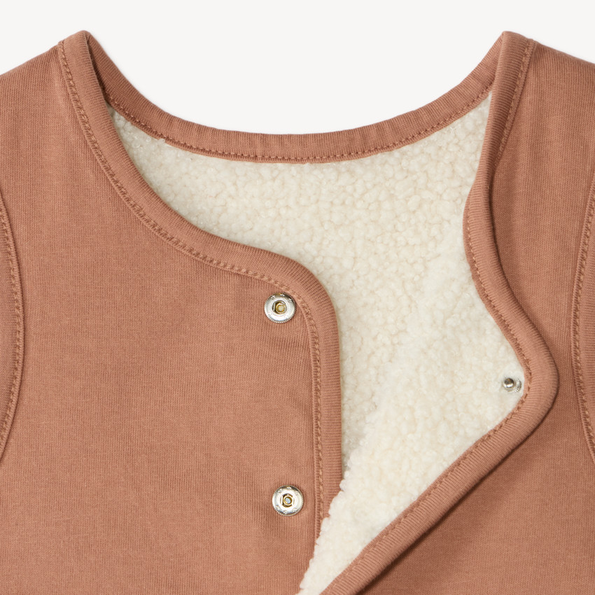Gilet bébé garçon réversible sans manches en sherpa 