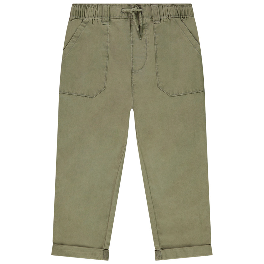 Pantalon uni en toile pour bébé garçon 