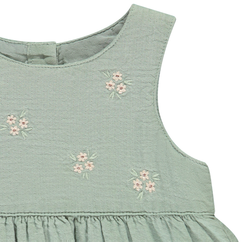 Ensemble 2 pièces avec robe brodée pour bébé fille 