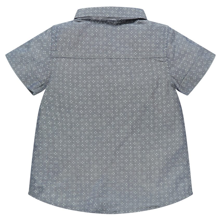 Chemise manches courtes avec poches et cravate print guitare 