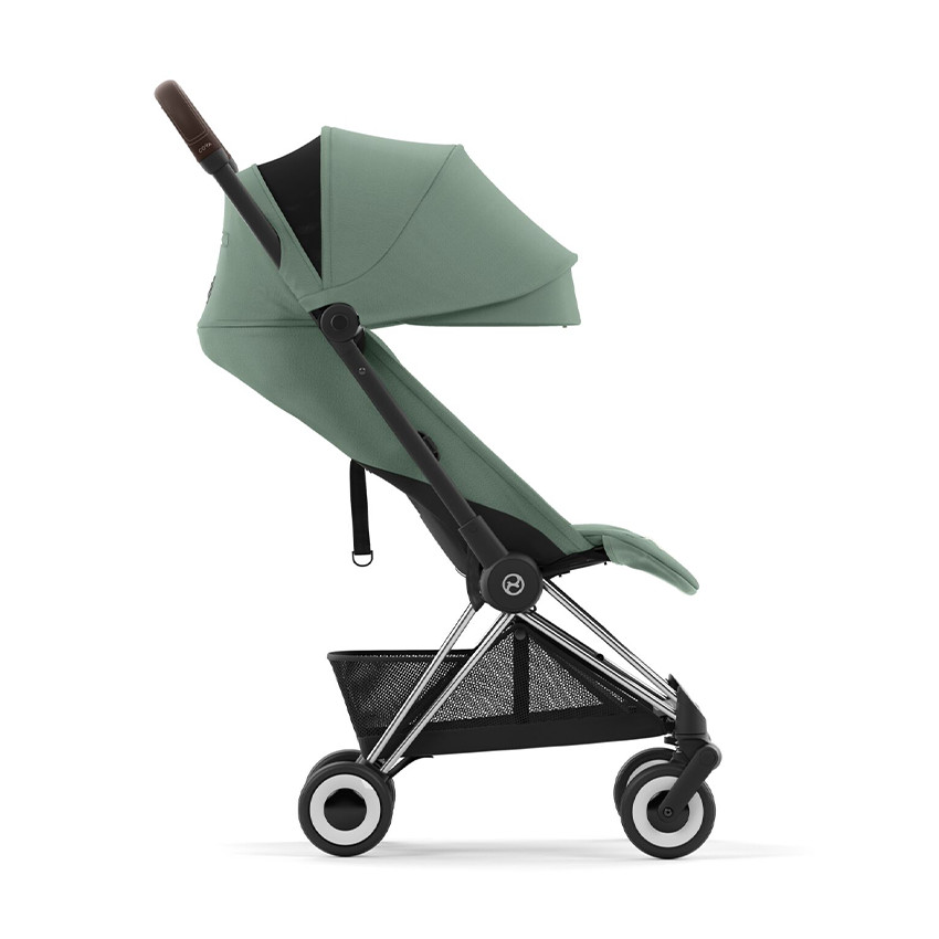 Poussette ultra-compacte Coya chrome/leaf green 