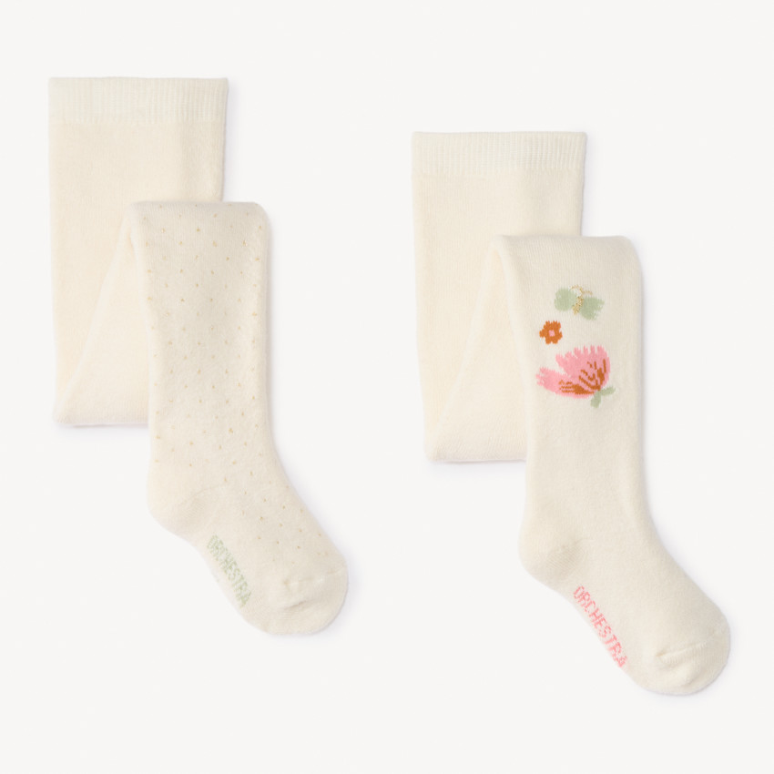 Lot de collants épais doublés bouclettes pour bébé fille