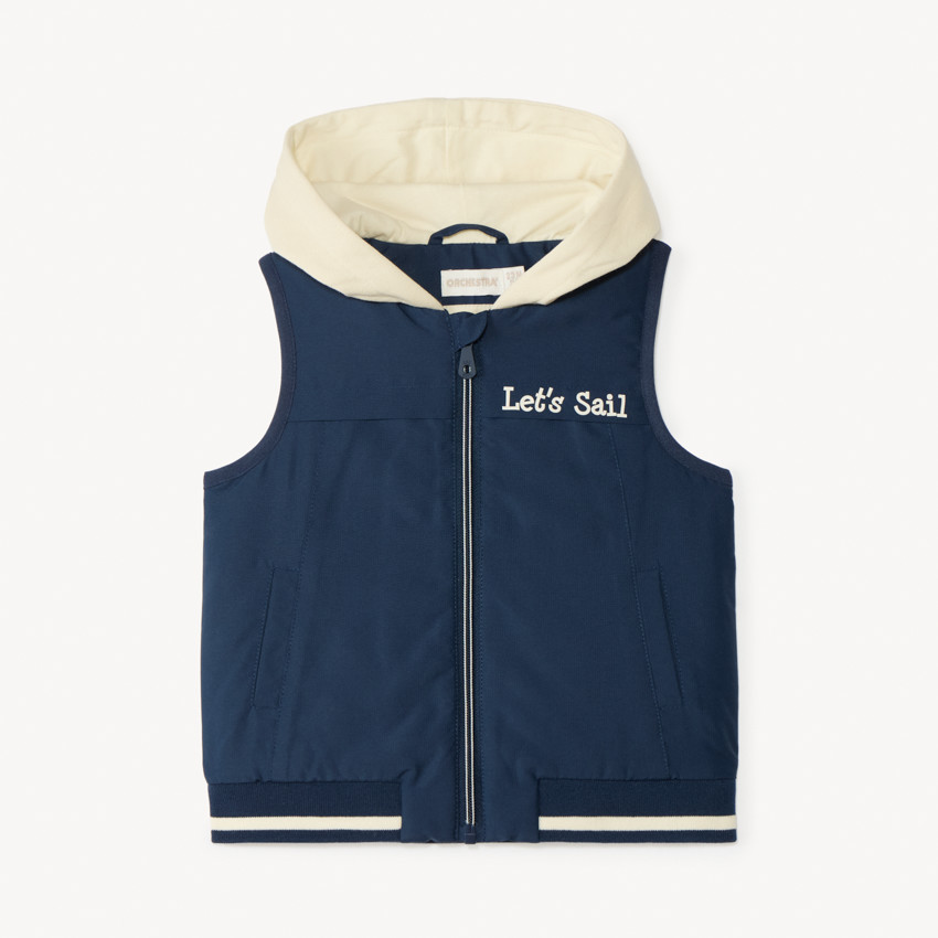 Doudoune sans manches à capuche pour bébé garçon