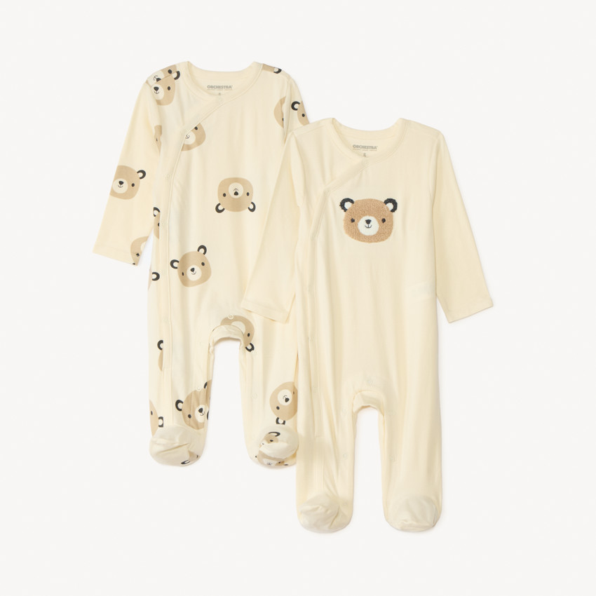 Lot de 2 dors-bien ourson pour bébé avec ouvertures différentes selon l'âge 