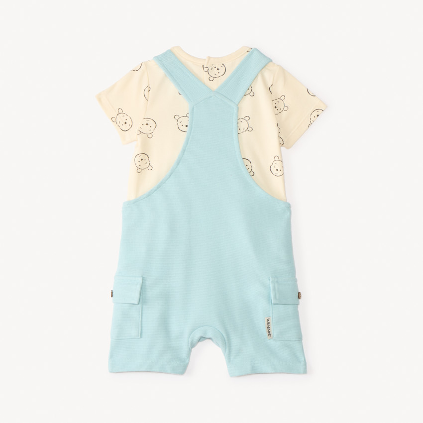 Ensemble 2 pièces salopette + t-shirt Winnie l’Ourson Disney pour bébé garçon 