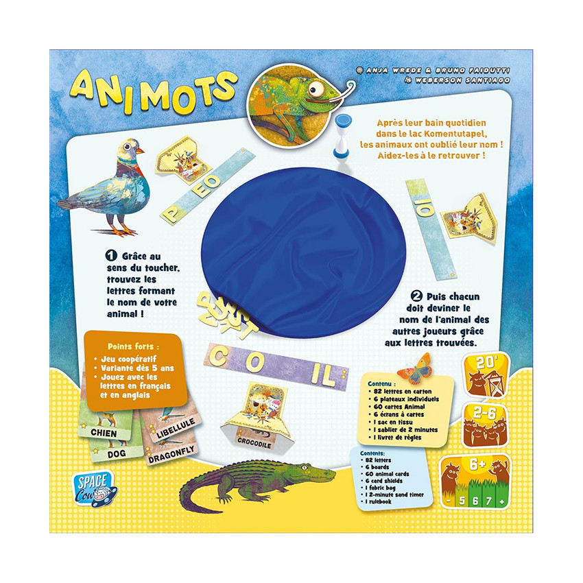 Jeu de société à lettres Animots 