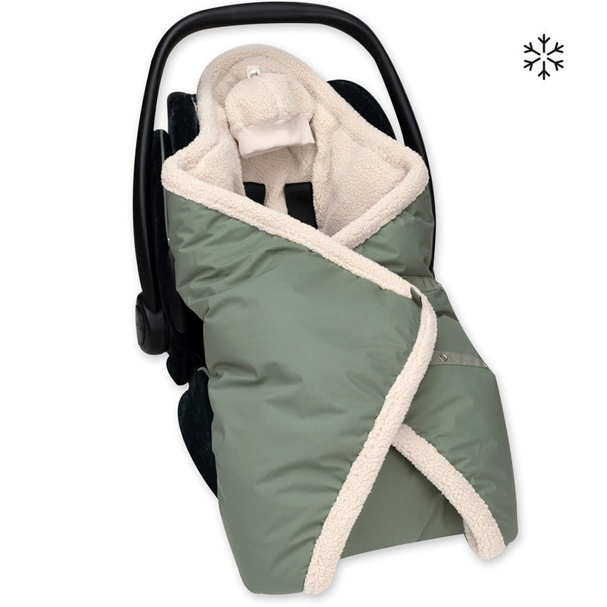 Couverture enveloppante Biside auto - Pady Rainy + Teddy - Green - 0-12 m 