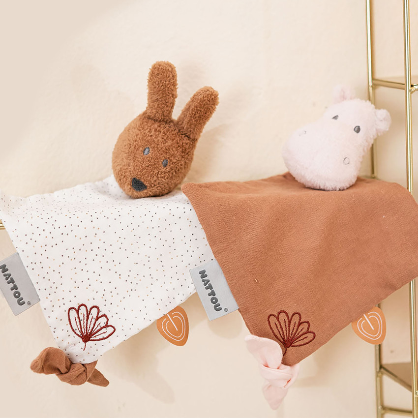 Doudou mini hippopotame Susie - Rouille 
