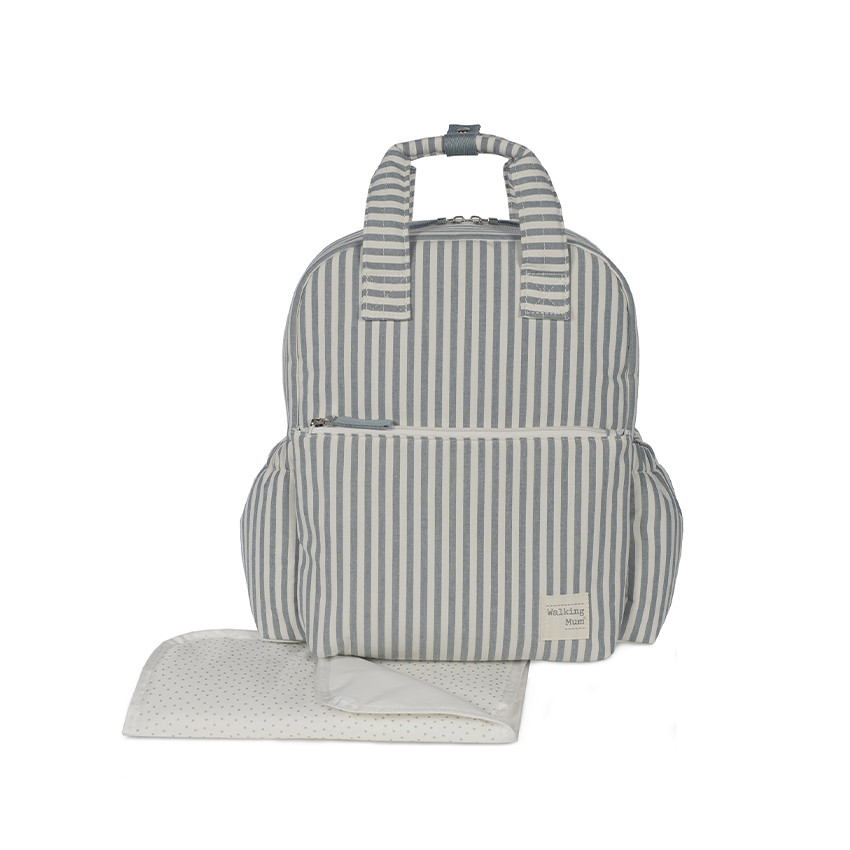 Sac à dos à langer Praliné à rayures - Matcha 