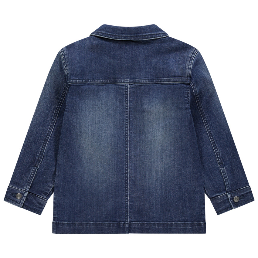 Veste en jean effet used à poches  