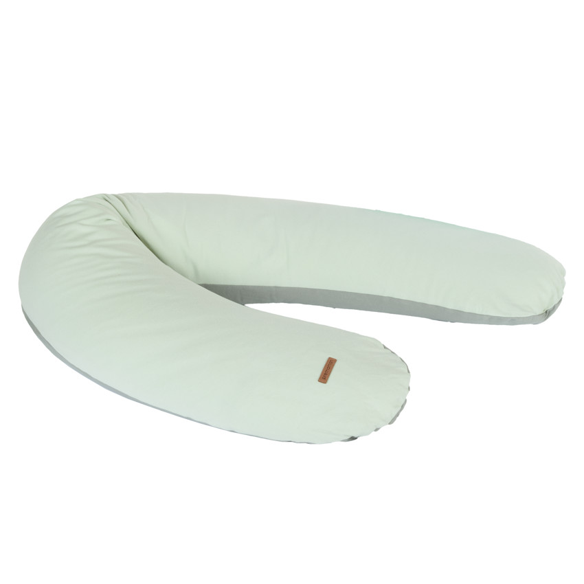 Coussin d'allaitement bicolore vert  