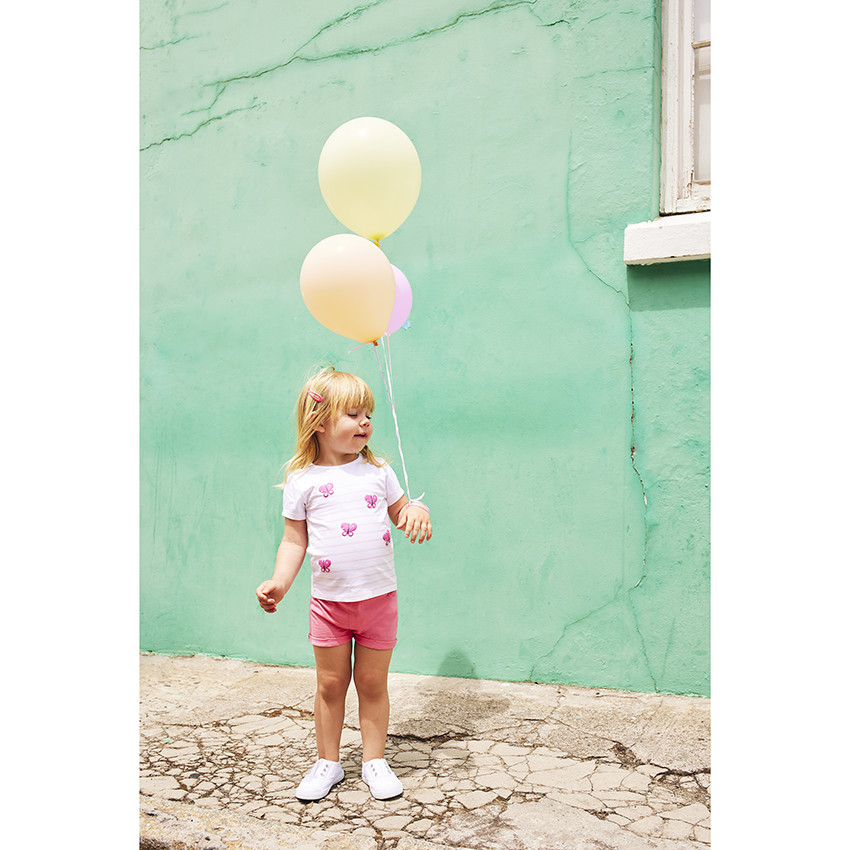 Short en molleton uni pour bébé fille 