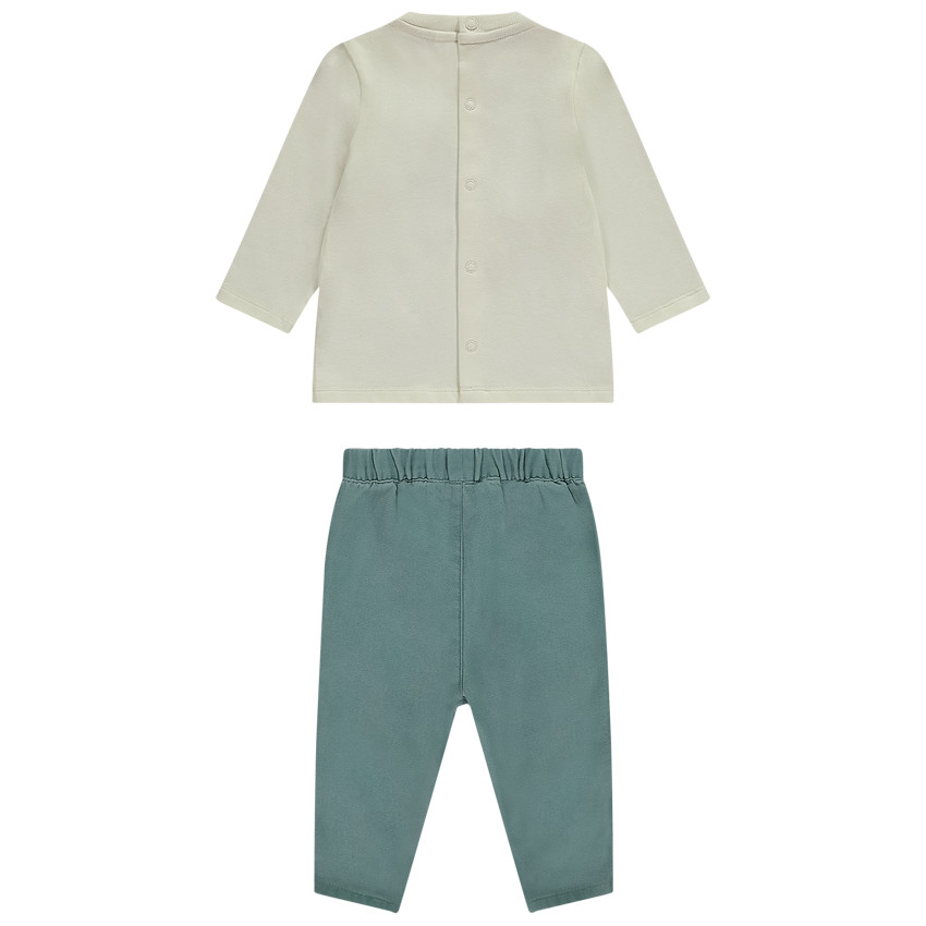 Ensemble 2 pièces avec t-shirt rayé fantaisie pour bébé garçon 