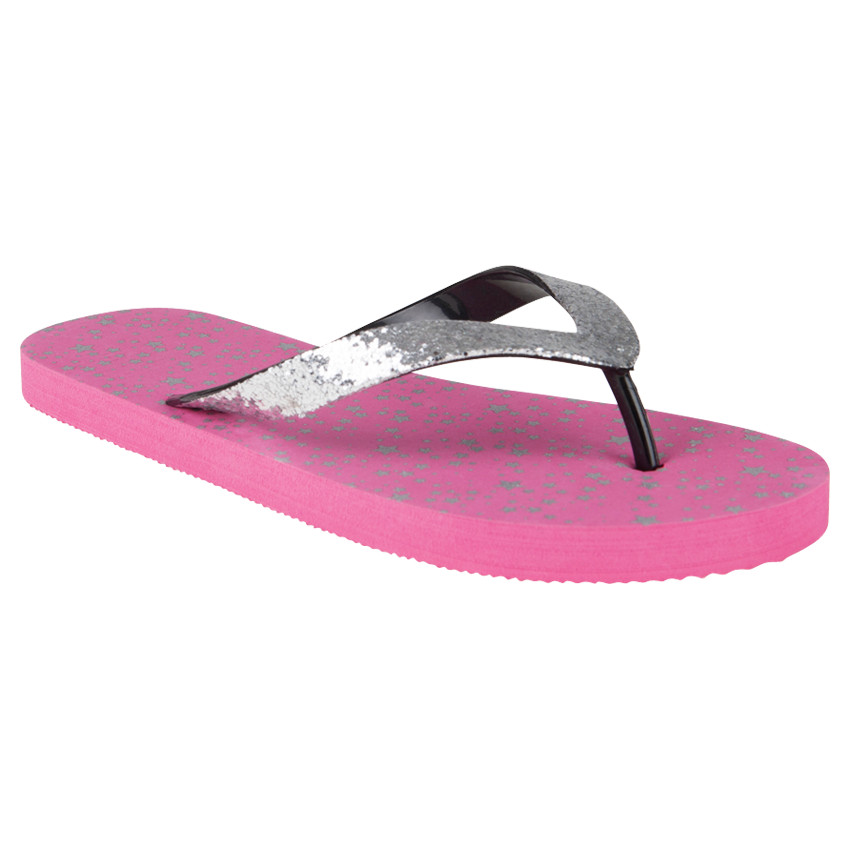 Tongs à paillettes et étoiles  