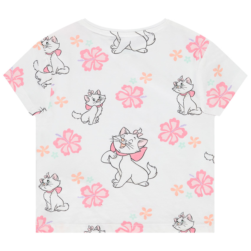 T-shirt manches courtes imprimé Marie Disney pour bébé fille 