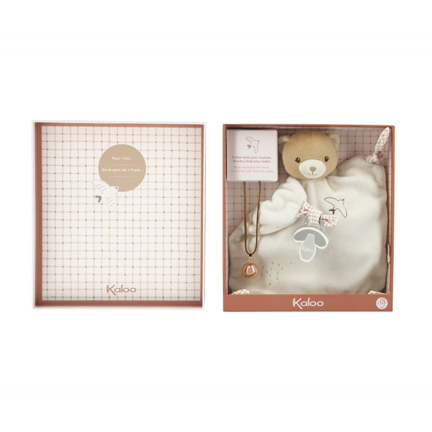 Doudou Bola et pendentif Bola coffret naissance et grossesse 