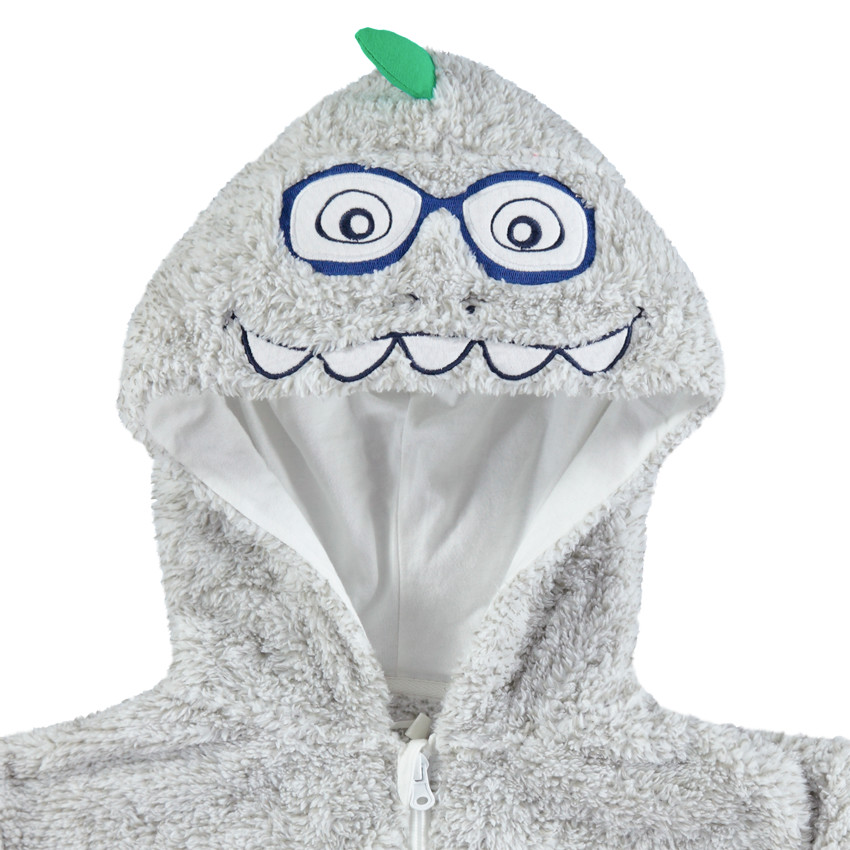 Gilet homewear en sherpa dinosaure 