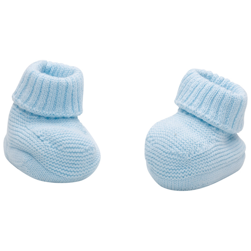 Chaussons bleus en coton bio 