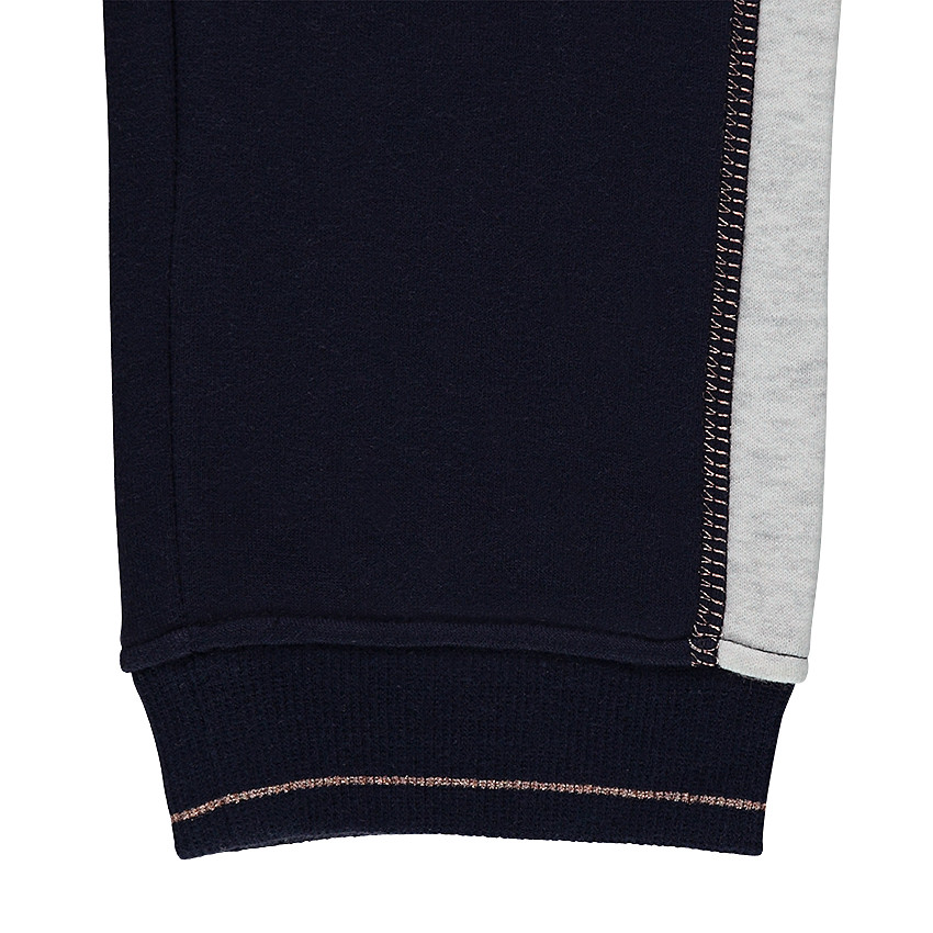 Junior - Jogging en molleton avec bandes contrastées et texte printé en relief 