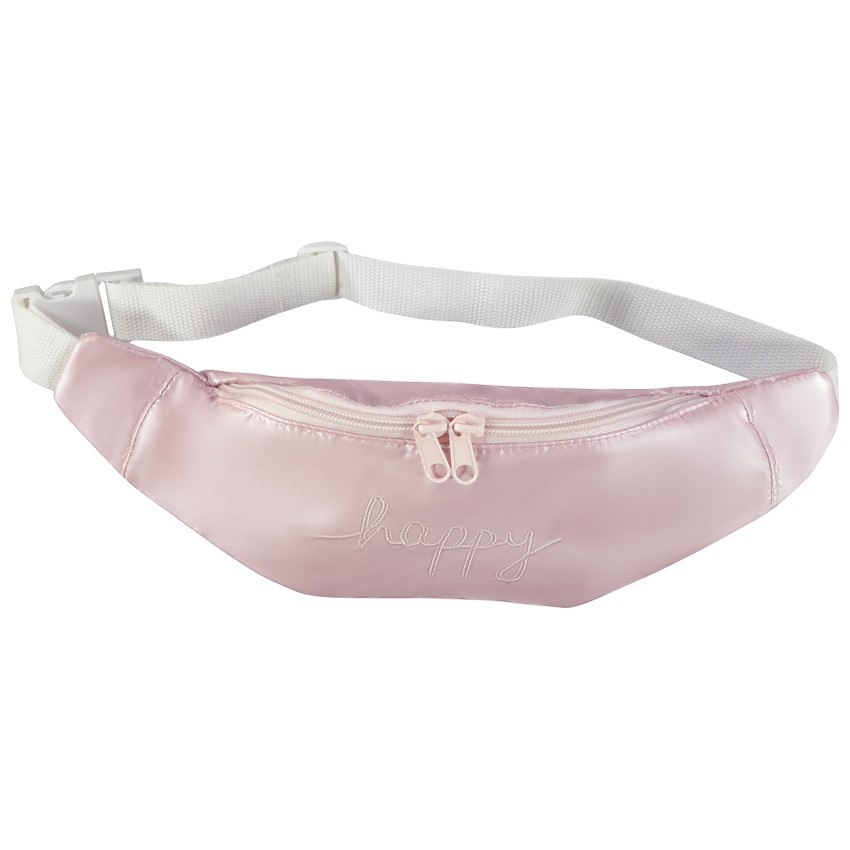 Sac banane effet métallisé et brodé pour fille