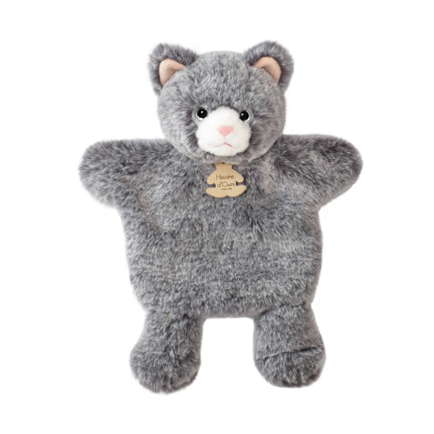 Doudou marionnette Sweety mousse - Chat Main Doudou marionnette Sweety mousse - Chat