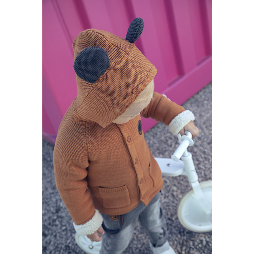Veste à capuche en tricot pour bébé garçon 