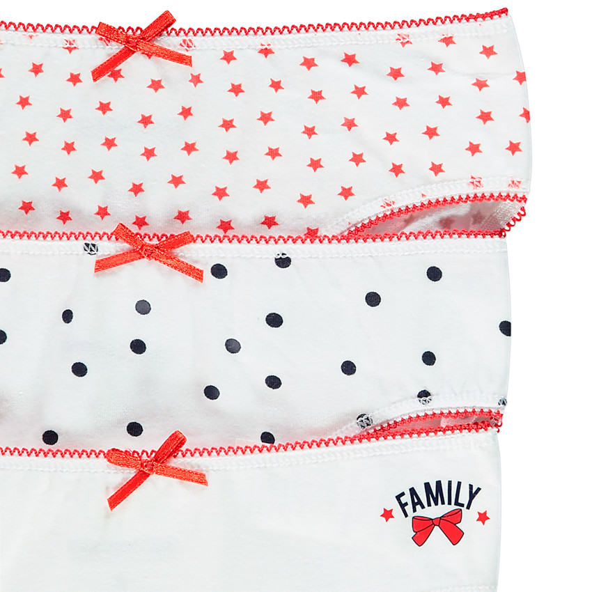 Lot de 3 culottes en coton pour enfant fille 