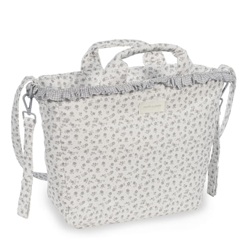 Sac à langer Little Bloom Fleurs Gris 