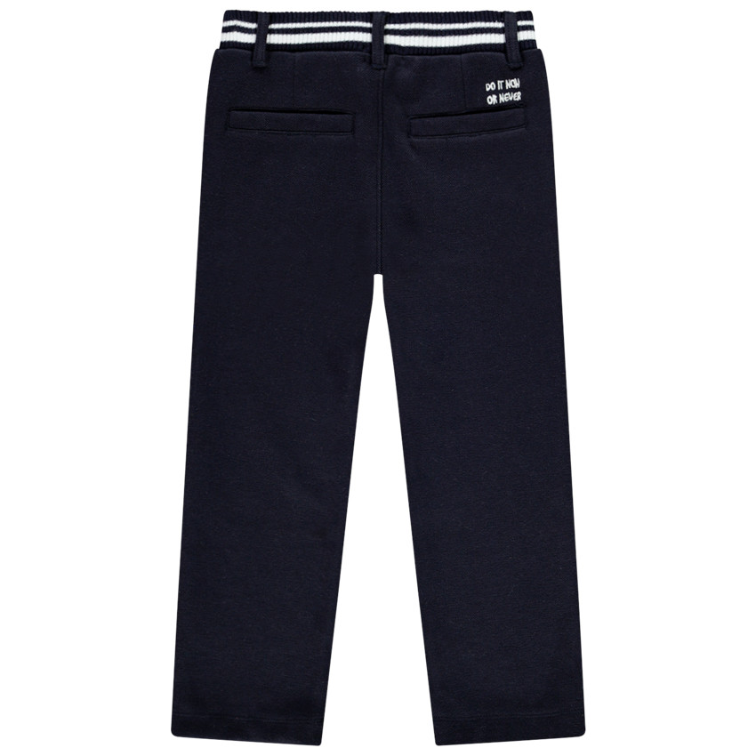 Pantalon droit en maille à taille rayée pour enfant garçon 