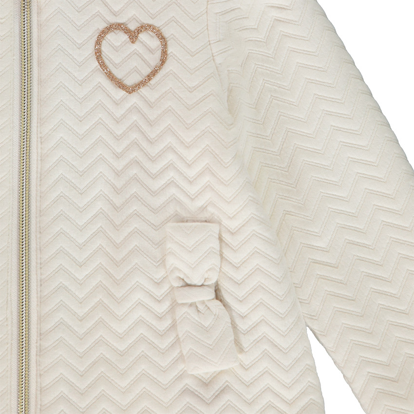 Veste en molleton matelassé zigzag pour bébé fille 