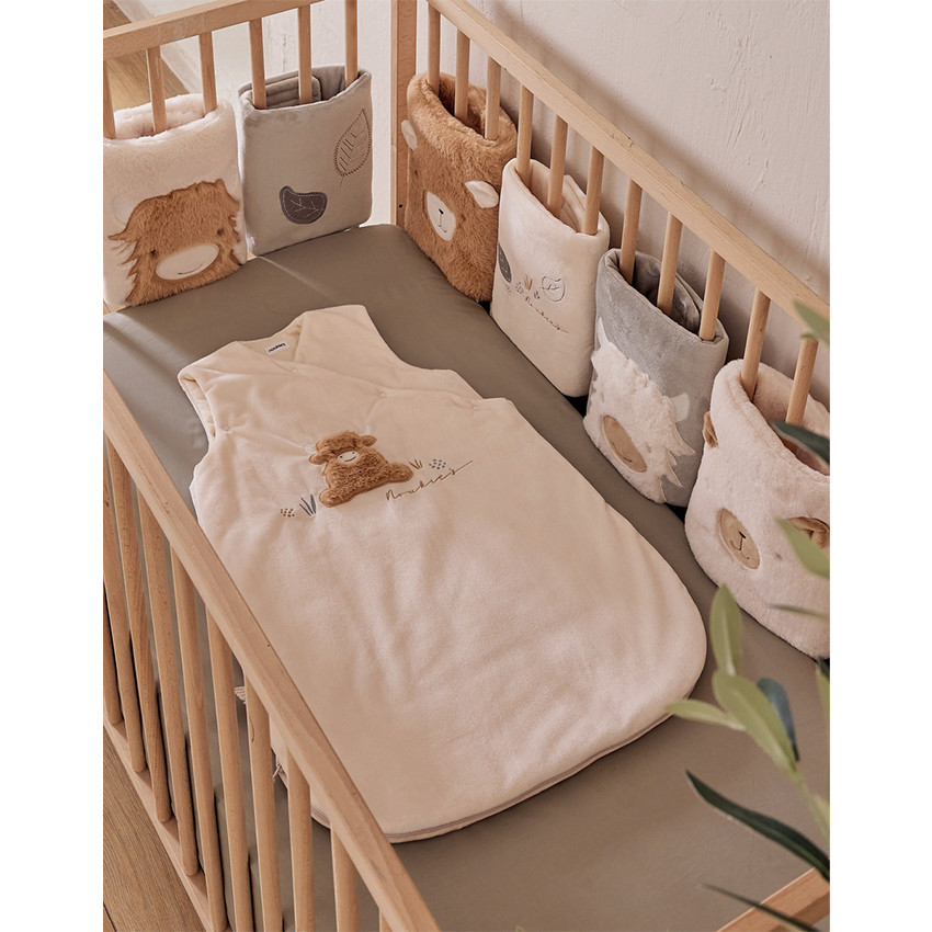 Gigoteuse veloudoux sans manches 70cm Fluffy Ecru  