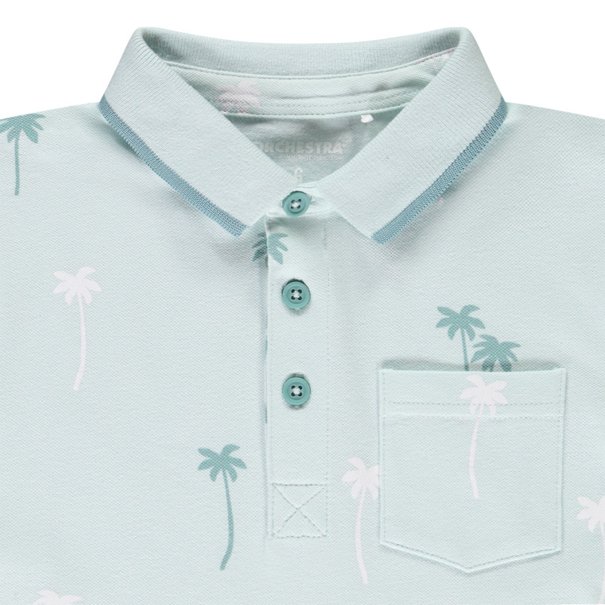 Polo manches courtes imprimé palmiers pour garçon  